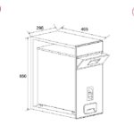 Thùng gạo Hafele âm gương đen 300mm 549.32.991